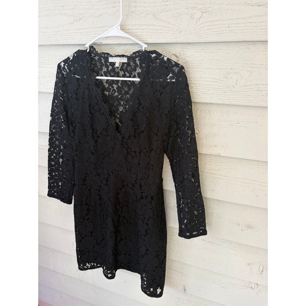 WAYF Black Lace Bodycon Dress – Size 8 - Picture 3 of 8